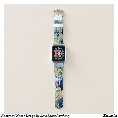 The current apple watch has the same water resistance rating as the jaeger lecoultre master date. Abstract Water Drops Apple Watch Band | Zazzle.com in 2020 ...