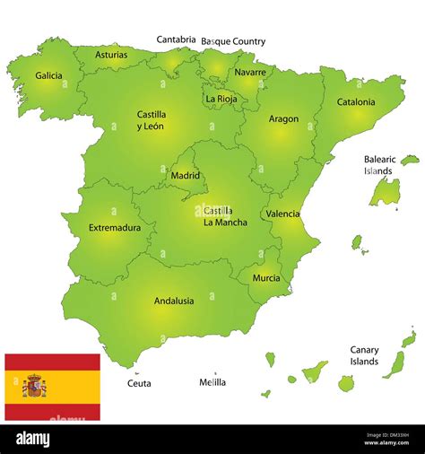 Spain Map Outline Stock Vector Images Alamy