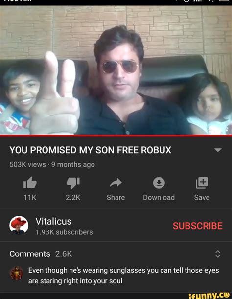 YOU PROMISED MY SON FREE ROBUX Ad 503K Views 9 Months Ago R GI 2 2K