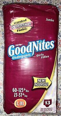 VINTAGE GoodNites Youth Girls Pull Ups UnderPants XL Teen Diapers PicClick