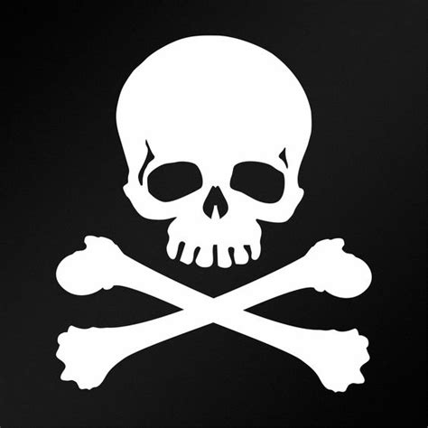 Skull And Crossbones Pirate Vinyl Wall Art Decal Sticker Graphic Free
