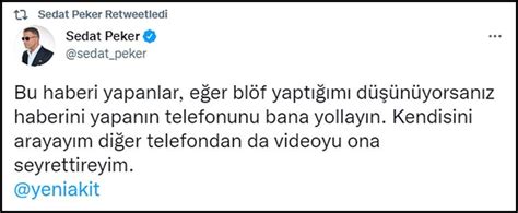 Sedat Peker den Yeni Akit e Sizinkilerden Birinin Vibratörlü Videosu