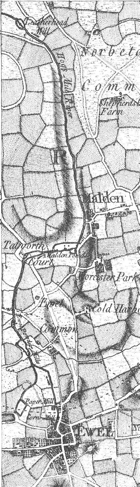 An Extract From The Rocque 1768 Map Click On Image To Enlarge Light