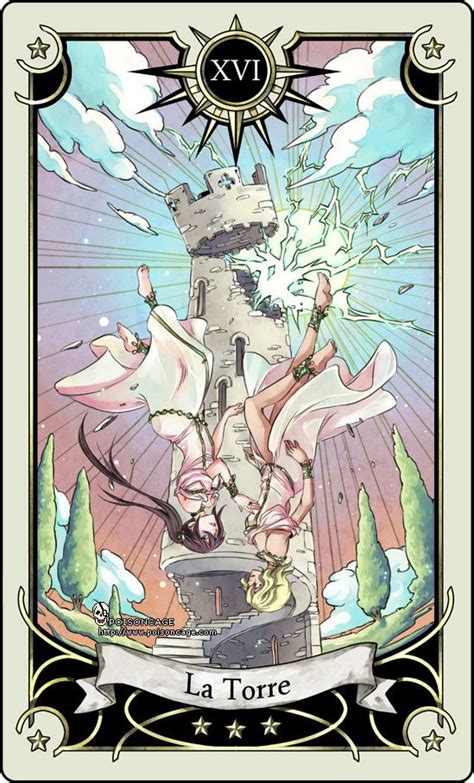 Tarot Card 16 The Tower By Rann Poisoncage On Deviantart The Tower