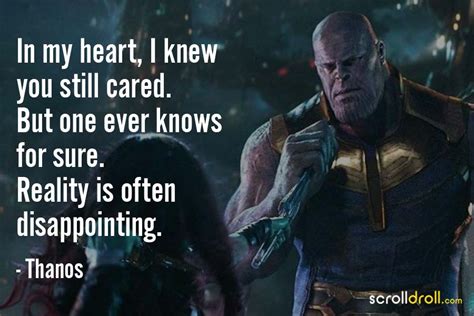 But i could snap my fingers, and you'd all cease to exist. 20 Powerful Thanos Quotes From The Marvel Cinematic Universe