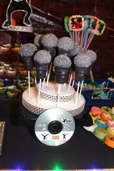 Microphone Cake Pops Rock Star Birthday Hip Hop Birthday 90s