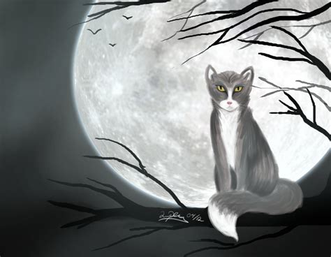 Moonlight Cat By Annvp On Deviantart