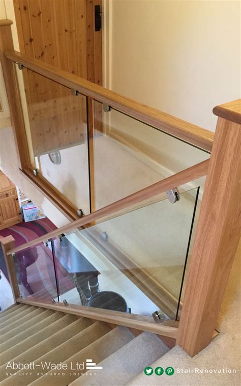 Glass Railing With Wood Handrail Glass With Wood Handrails While It