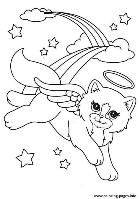 Angel Cat Coloring Pages Coloring Pages
