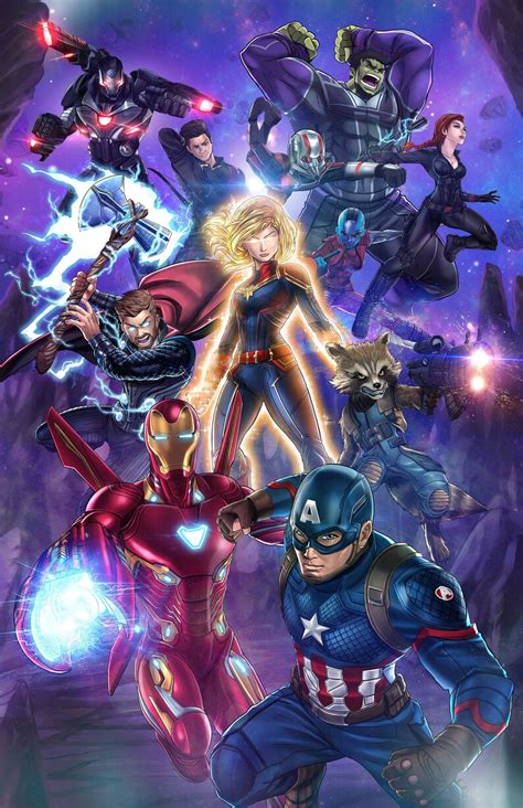 Avengers Endgame Anime Art And Collectibles Prints