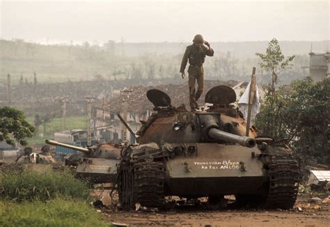North Vietnamese T 54 Tanks Destroyed In An Loc During The Easter