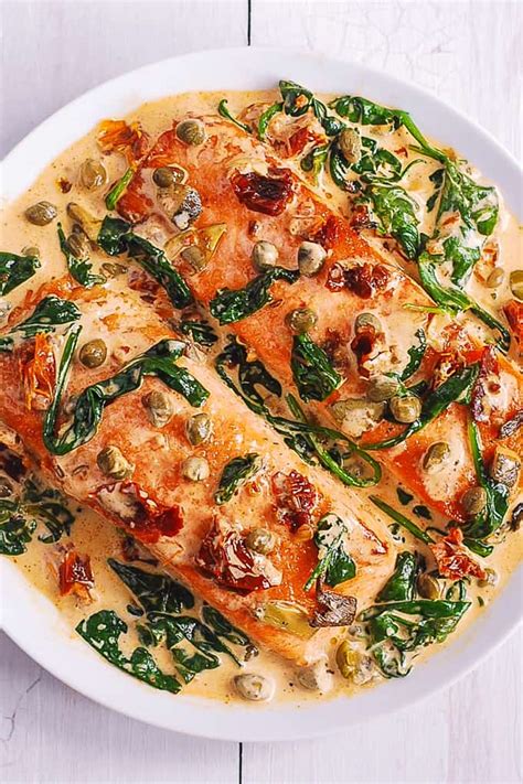 Bake the frittata for about 25 minutes or until lightly browned and puffed. Creamy Tuscan Salmon with Spinach, Artichokes, and Garlic - Julia's Album