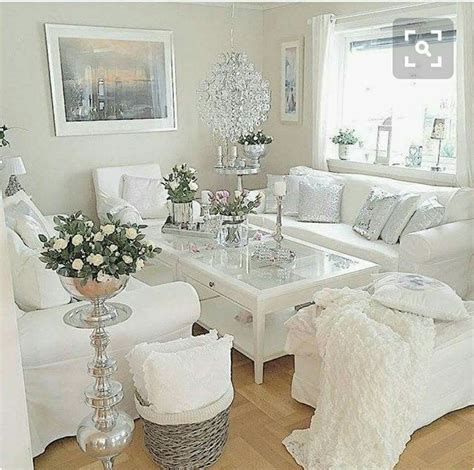 Pin By Chloe On All White Shabby Chic Interior Romantic Living Room