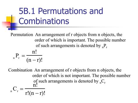Enter your n and r values below permutations and combinations video. PPT - 5B.1 Permutations and Combinations PowerPoint ...