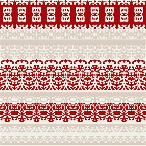 Seamless Background With Openwork Patterns In The Form Of Strips Stock