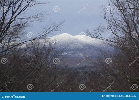 View Of Kennebago Mountain From Summit Of Bald Mountain In Winter