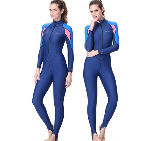Diving Suit For Ladies Women Full Body Diving Zipper Suit Tie Your