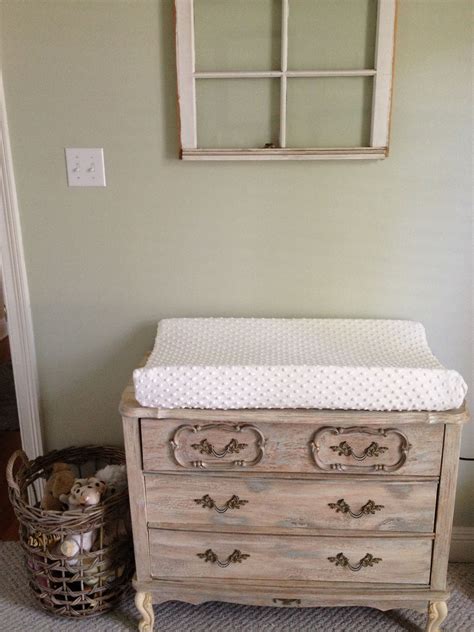 Distressed Antique Dresser Makes A Perfect Changing Table For Baby D