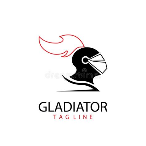 Gladiator Mask Spartan Helmet Logo Template Vector Icon Design Stock