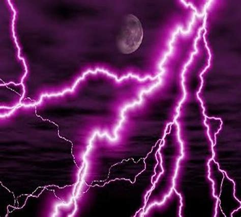 Free Download Lightning Strike Moon Light And Purple Lightning