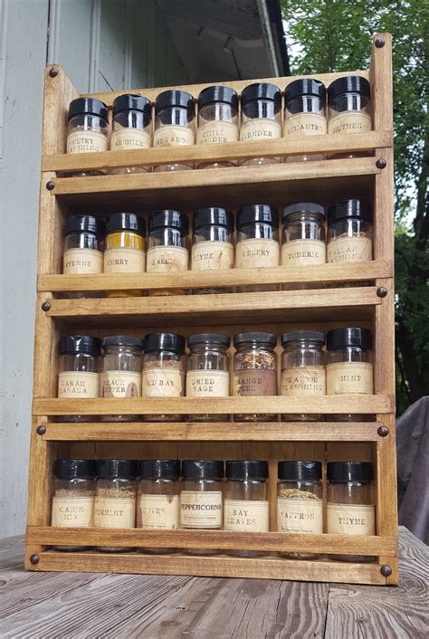 Spice Rack Country Counter Spice Rack Holds 28 Spice Jars Etsy