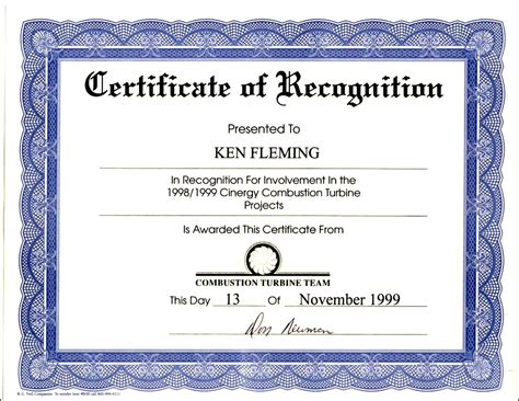 Certificate Wording Certificates Templates Free