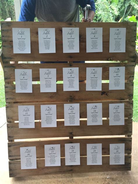 Wedding Pallet Seating Chart With Images Pallet Wedding Pallet