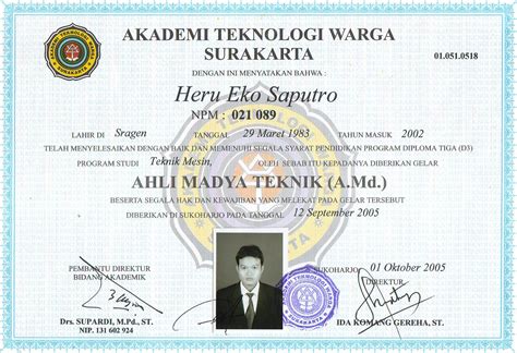 Certificate Of Graduate Degree Dae
