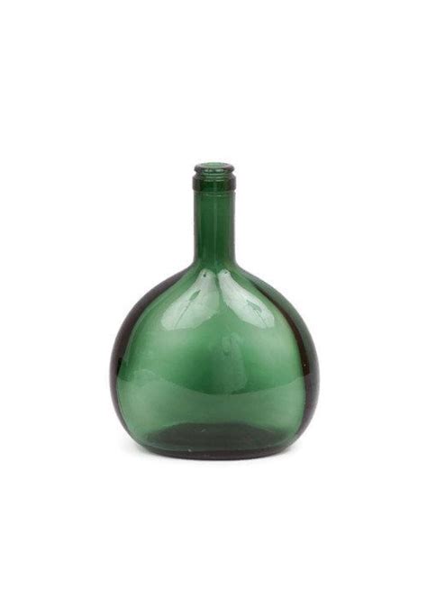 Vintage Green Glass Bottle Emerald Green Jar By Levintagegalleria Green Glass Bottles Vintage