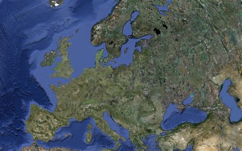 Mapa De Europa Por Satélite Aragónhoy
