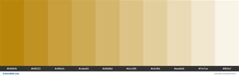 Tints Of Dark Golden Rod B B Hex Color Hex Color Palette Hex