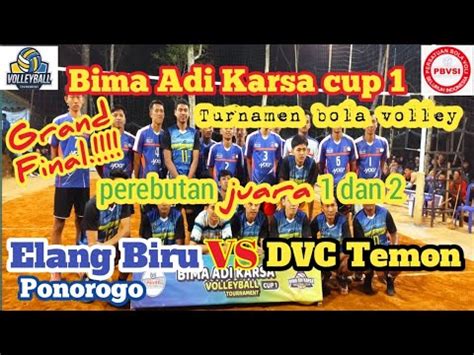 Grand Final Perebutan Juara 1 Dan 2 Turnamen Bola Voli Bima Adi Karsa