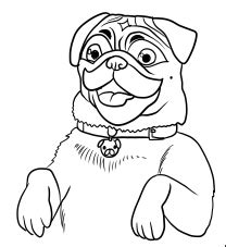 Mighty mike is an energetic pug dog with refined taste. Mighty Mike coloring page