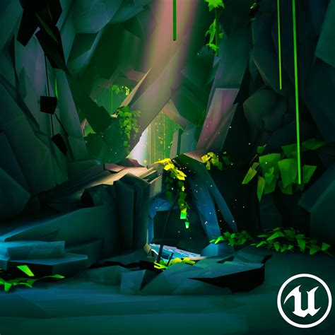 Artstation Low Poly Cave Environment