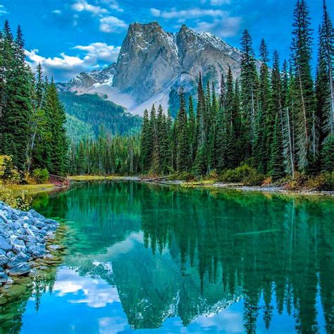 🇨🇦 Mt Burgess Reflection In Emerald Lake Yoho National Park Bc By