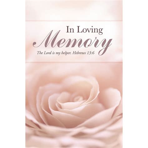 Church Bulletin 11 Funeral In Loving Memory H3723 Pack Of 100