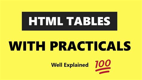 Learn How To Create Html Tables With This Easy Tutorial Youtube