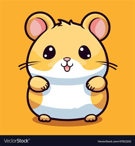Cute Cartoon Hamster Royalty Free Vector Image