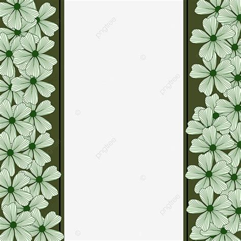 The Frame With Green Flower Zentangle Motif Bingkai Hijau Motif Png