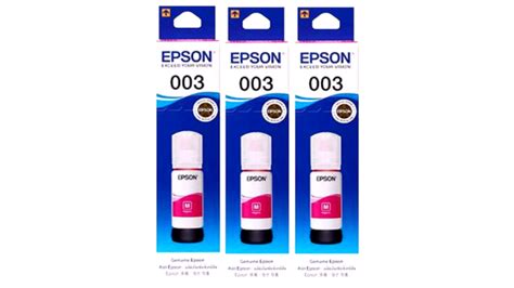 Epson 003 Magenta Ink Refill Bottle 65ml Set Of 3 Bundle Wis Ink Trading