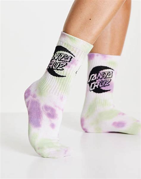 Santa Cruz Tie Dye Socks With Logo Asos
