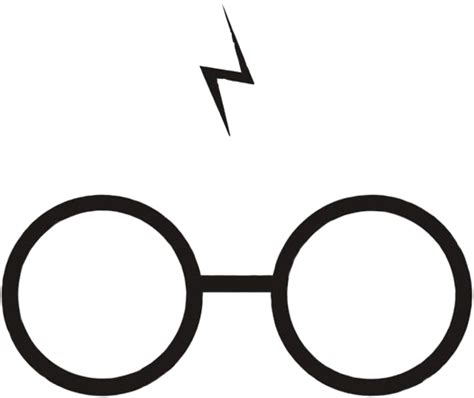 Harry Potter Glasses Sketch Coloring Page