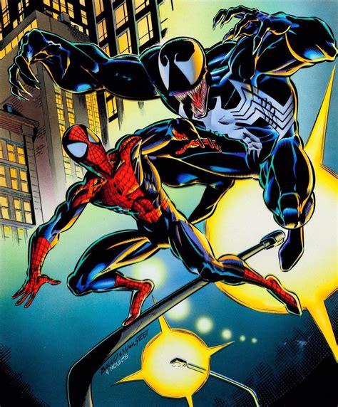 Venom Vs Spider Man By Mark Bagley And Larry Mahlstedt Mark Bagley