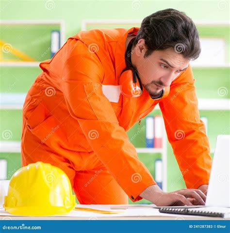 Construction Supervisor Planning New Project In Office Stock Image
