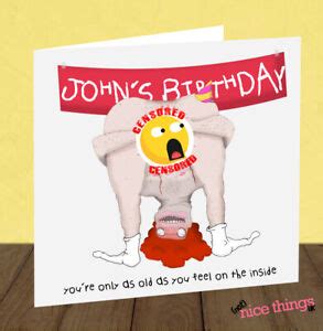 Personalised Funny Rude Birthday Card Joke Birthday Cards For Him Her EBay