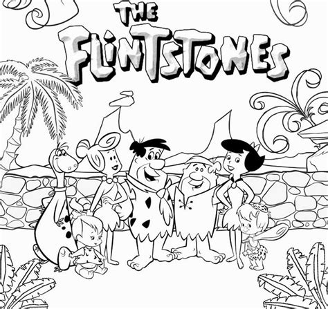 The Flintstones Cartoon Coloring Page