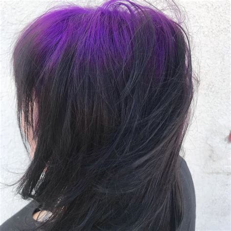 Black Hair With Purple Roots
