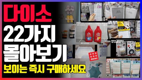 다이소 추천템 22가지 몰아보기 모르면 후회할 다이소 꿀템 daiso best top 22 YouTube