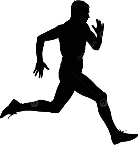 Athlete On Running Racesilhouettes Vector Illustration Exercise First