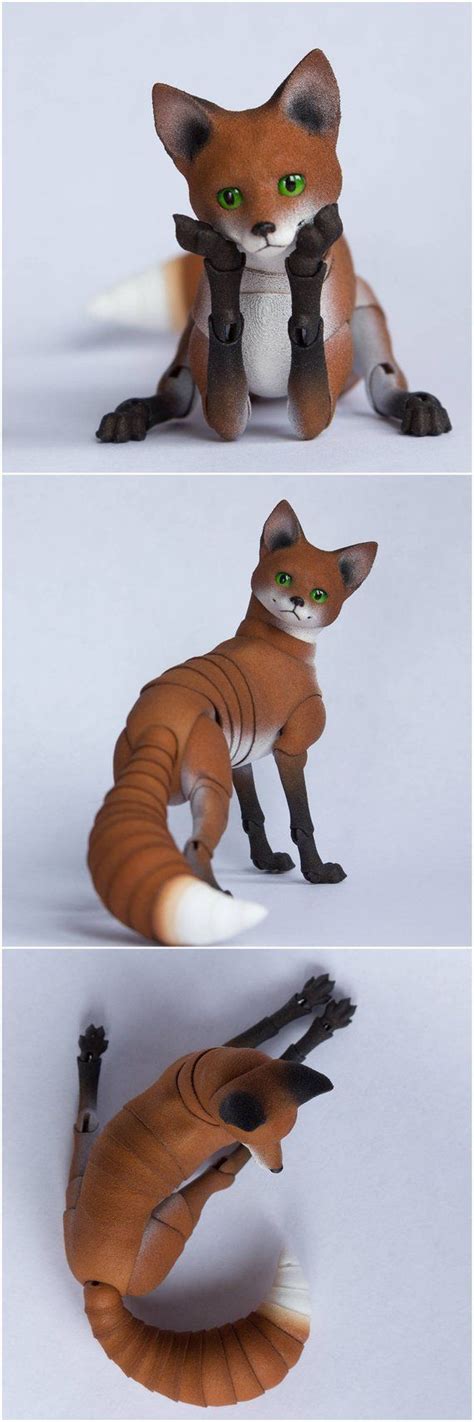 Pre Order An Adult Fox 3d Printed Bjd Animal Sizes 5 To 7 Cm